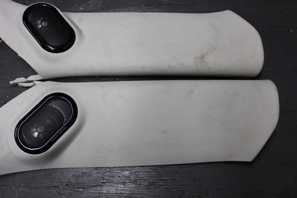 15-20 Mini Cooper F55 Front Left Right A Pillar Trim Cover SET GREY HARMON KARDO - Image 4 of 4