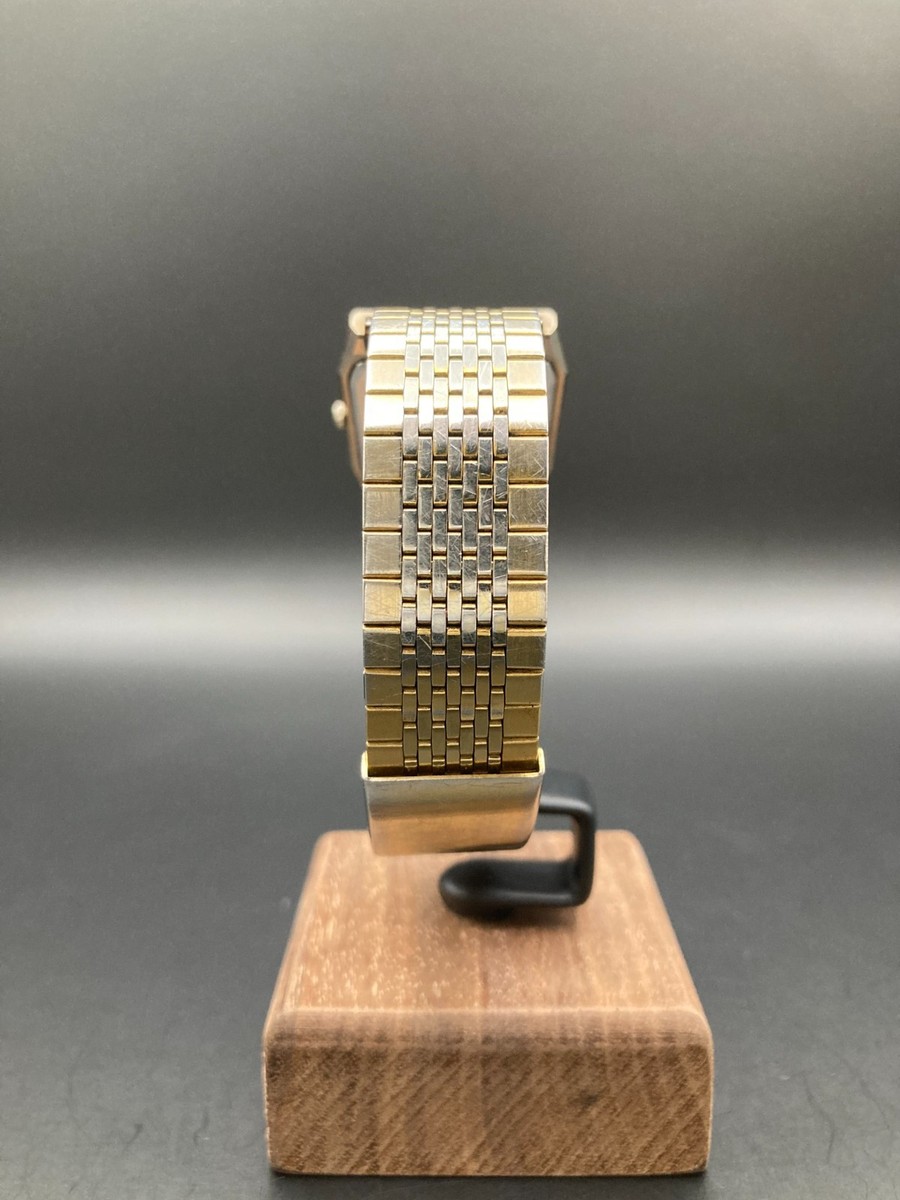 Exc+5] SEIKO Dolce 6030-5530 Mens Vintage Watch Quartz Gold Dial