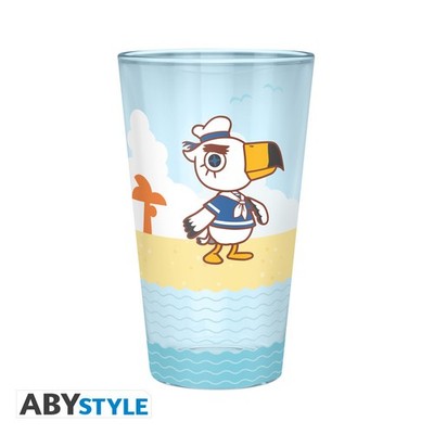 ANIMAL CROSSING - Large Glass - 400ml - ''Beach Characters'' - box