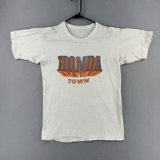 Vintage 70s Honda T Shirt Mens Fits Small Cotton Honda Town Minneapolis MN