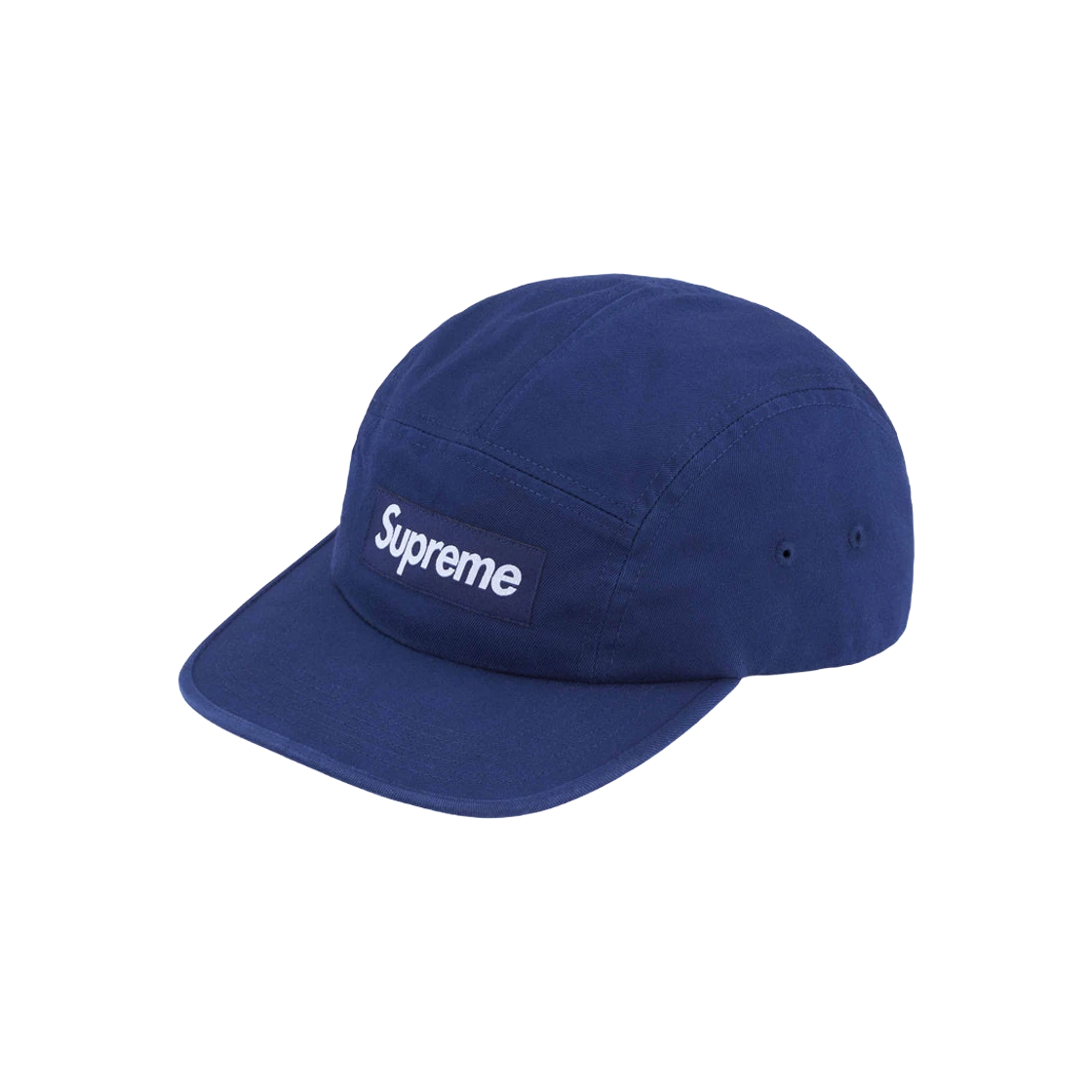 Casquette de camp en sergé chino lavé Supreme bleu marine   24SS