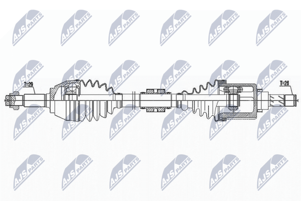 NTY NPW-NS-146 Antriebswelle Vorne Links Passend FüR Nissan-image