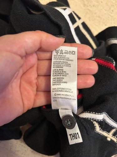 Marks and Spencer Mens Golf Polo Mix Black Size XL - Picture 7 of 7