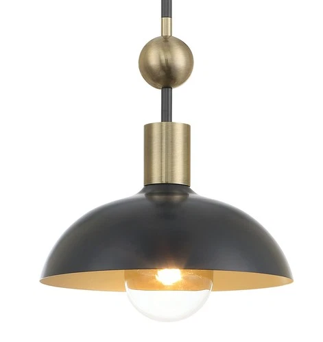 Minka Lavery 1994 Biloxi 11"W Pendant - Coal / Weathered Antique Brass - Picture 3 of 3