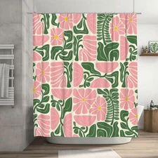 Mid Century Modern Abstract Geometric 72"W x 72"L (Pack of 1), Floralleaves 