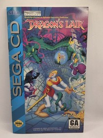 Dragon's Lair (Sega CD, 1993) CIB Complete w/ Manual & Registration Card Tested