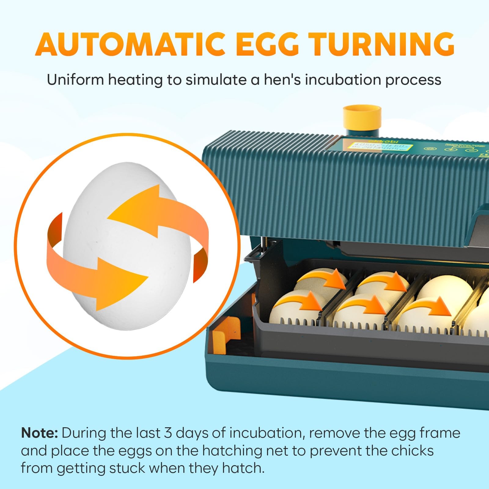 Incubators for Hatching Eggs - Ideal All Ages | Egg Incubator with Automatic ...