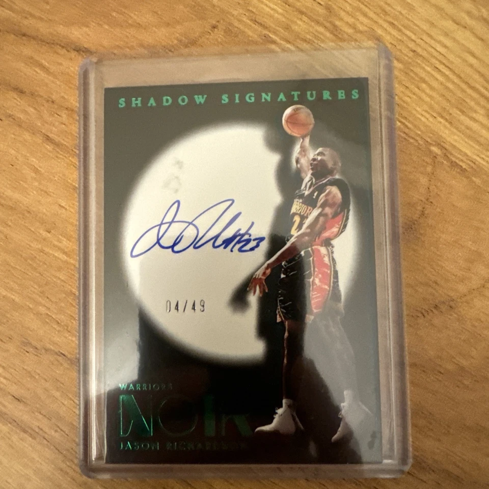 Jason Richardson 2024-25 Panini Noir Shadow Signatures Auto Green /49 #SHA-JRC - Image 3 of 3