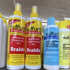 Sulfur8 Medicated Dandruff Treatment for Braids, Pyrithione Zinc, Salicylic Acid