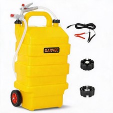 16 Gallon Portable Fuel Caddy Tank with 12V 4AA Pump 3.8 GPM Diesel