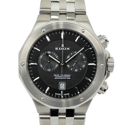 Edox Delfin Chronograph SS Quarz Herrenuhr aus Japan