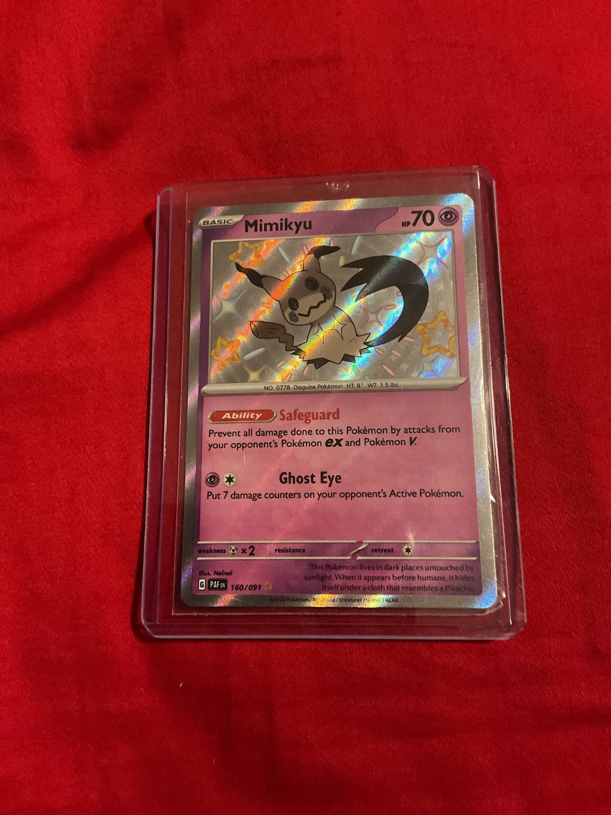 Mimikyu from paldean fates #160