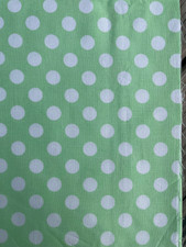Green White Polka Dot Fabric 100 Cotton 43 Wide Dot Print Sold By The Yard