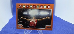 2008 Topps #23 LeBron James Orange # 138/1199 chaulk toss Cleveland Cavaliers