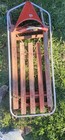 Whittington Steerable Wood Sled w/ Metal Runners, Red Nose, Brown/Silver — photo 6