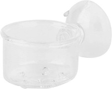 Aquarium Feeder, Transparent Suction Cup Fishes Feeding Glass Hole