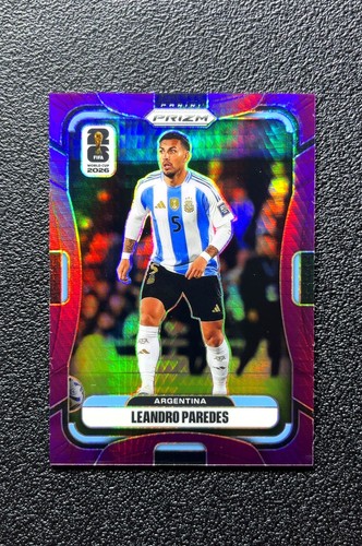 Leandro Paredes /299 2026 Panini Prizm Purple prizm #7 Argentina