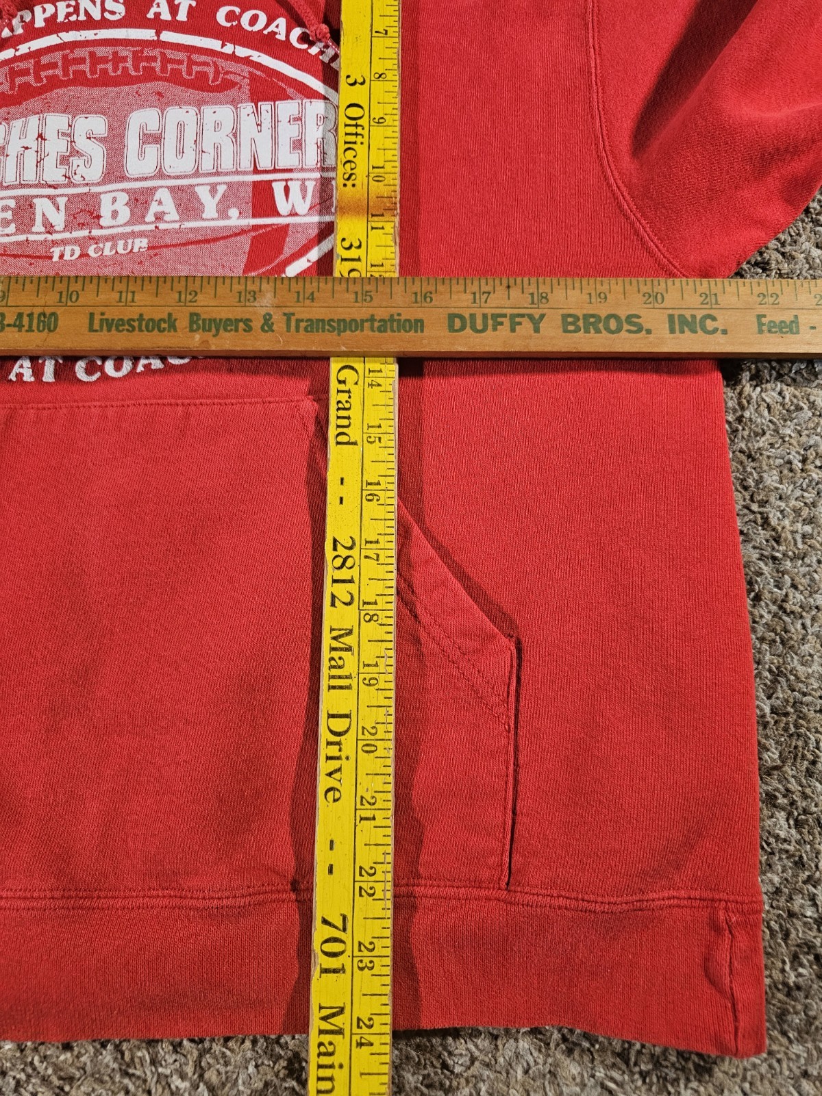 Coaches Corner Green Bay WI Club Red Hoodie