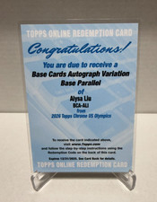 2026 Topps Chrome U.S. Olympics - Alysa Liu BCA-ALI Auto Redemption