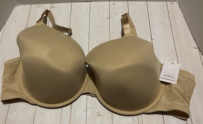 New size 46D Auden Smooth bra demi coverage lightly lined beige