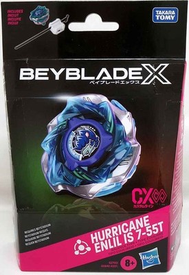 Beyblade X Action Figure Starter Pack - Hurricane Enlil IS 7-55T with Launcher