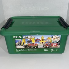 Brio 33097 Cargo Railway Deluxe Set  54 Piece Train Toy New Sealed