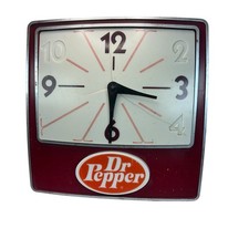 Vintage Dr Pepper Advertising Wall Clock Parts Repair Soda Sign Display