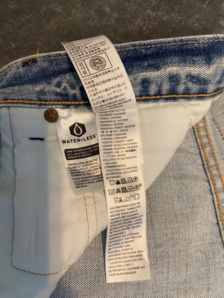 Levis 501 Selvedge 150th Anniversary Sashiko Mens Denim Distressed