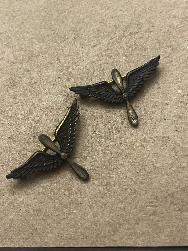 Original WWI US Army Officer, Air Service Pilot Insignia Set Military Aviation
