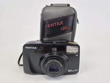 Pentax IQZoom 120 35mm Point  Shoot Film Camera w/ Case Tested
