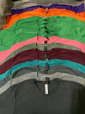 All LARGE Gildan Softstyle & Heavy Cotton Men's Short Sleeve Crew Neck  T-Shirts