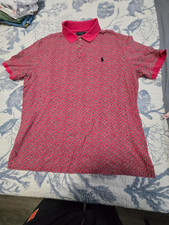 Polo Ralph Lauren Short Sleeve Polo Shirt - Pink - Mens Size L - Free Shipping