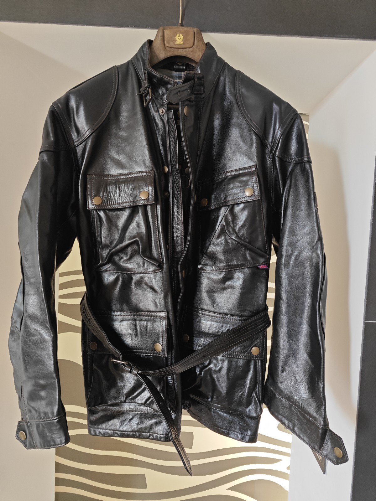 Belstaff Trialmaster Panther Leather Jacket Size XL, Malenotti Era,MADE IN ITALY