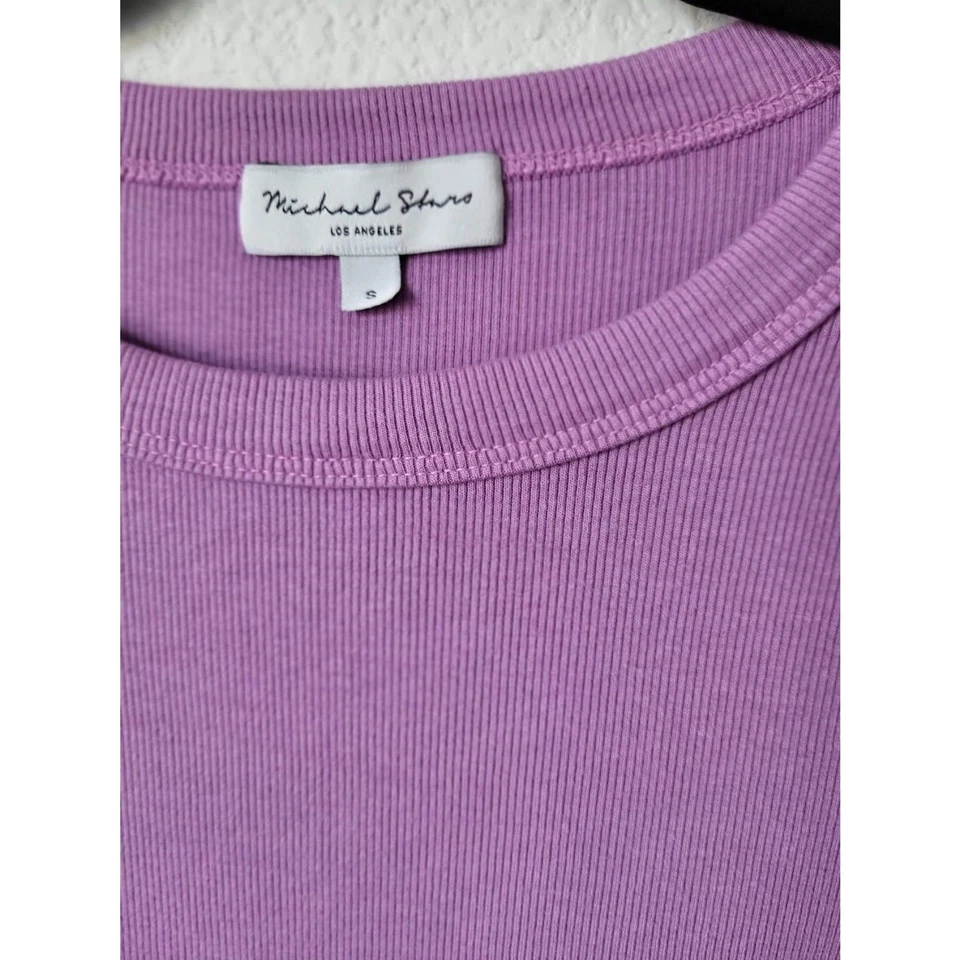 Top acanalado manga larga Michael Stars en lila - talla S Foto 3 de 4