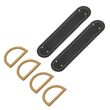 2pcs Bag Bases for Crochet, 12.6" x 2.7" Oval Bag Bottom Shaper Black