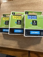 DYMO D1 Tapes 12mm x 7m. (Three)