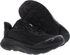 HOKA. Clifton 10 Big Kid Unisex Running Shoes- Black Black- Size 5.5 M