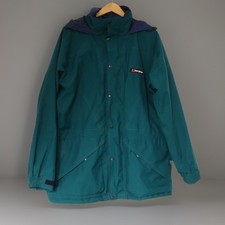 Berghaus Cornice IA vintage Jacket Mens Medium Green Blue G-TX Waterproof Hood