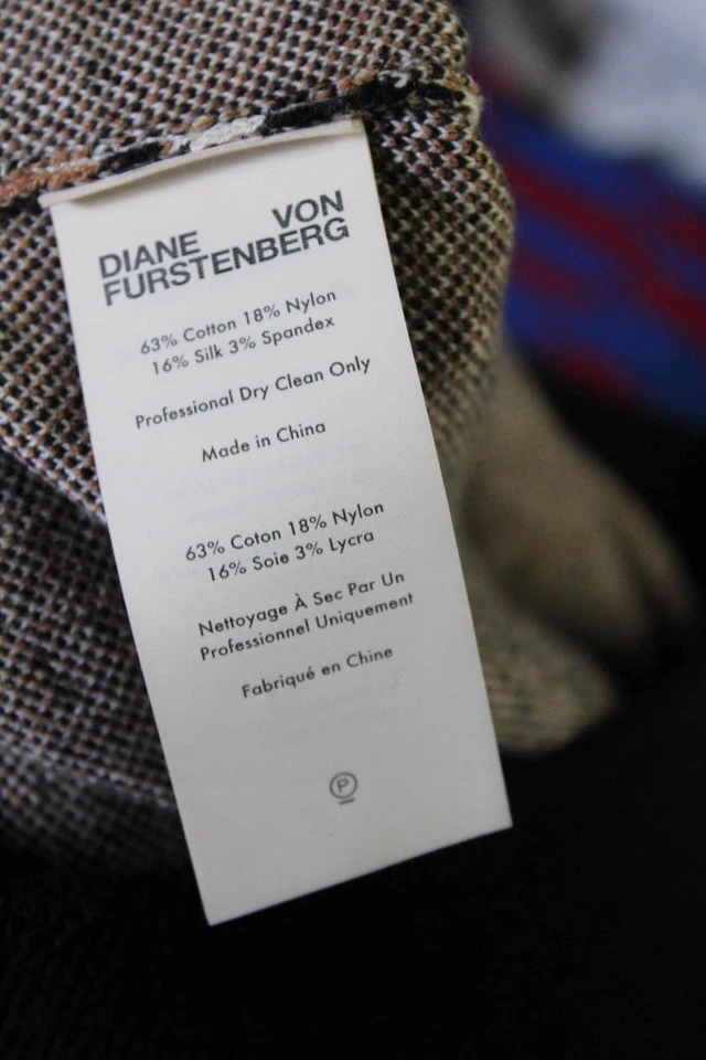 Falda Lápiz Diane Von Furstenberg Mujer Algodón Tejido Estampado Leopardo Marrón Talla S Foto 4 de 4