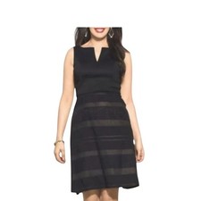 Adrianna Papell Little black sleeveless classic Sheath Dress midi women’s 16 EUC