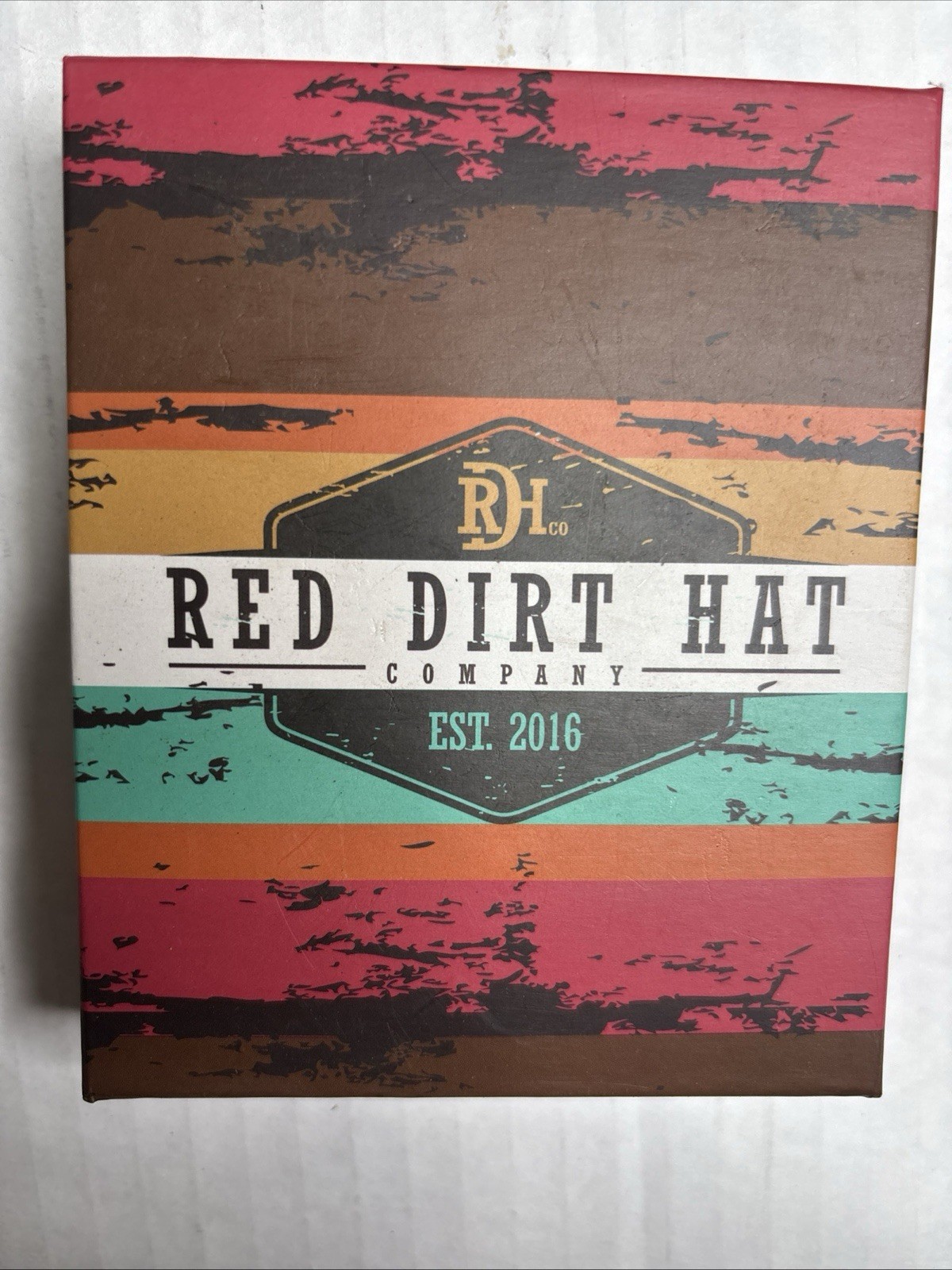 Rare Red Dirt Hat Western Trifold Wallet Leather Logo Soutwest Brown Collect NIB image 2