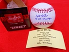 RARE BILLY BATES SIGNED MLB BASEBALL CINCINNATI REDS 1990 WORLD SERIES CHAMPS