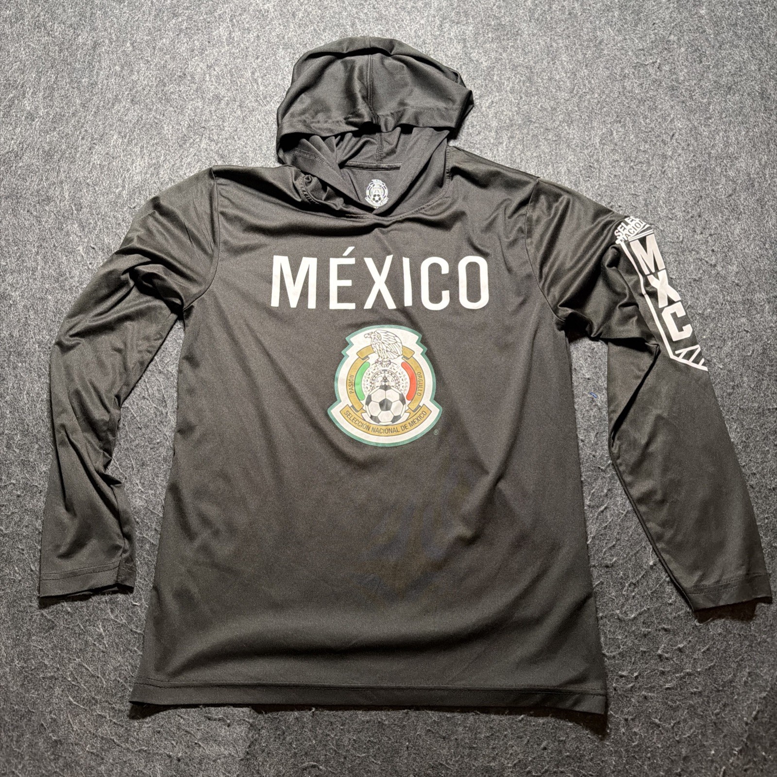Seleccion Nacional De Mexico Soccer Jersey Men Sz M World Cup Performance Black