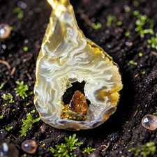 Achat Geode Anhänger mit Amethyst • Heilstein Energie •  Galvanisiert 3