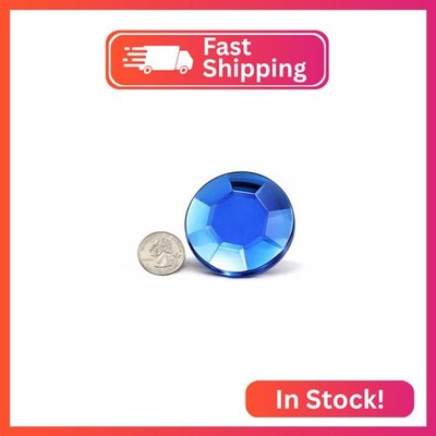 Allstarco 60mm Blue Sapphire H104 Large Acrylic Flat Back Rhinestones for Cospla