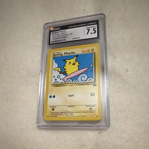 Pokémon Surfing Pikachu Wotc Promo Regular 28/53 CGC 7.5 English TCG