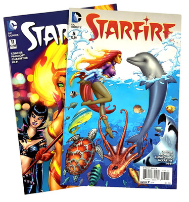 DC STARFIRE (2015-16) #5 + 11 Amanda Conner Teen Titans VF/NM (9.0) Ships FREE!