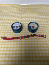 Mogo Charms Red Charm Bracelet And Set Of 3 Spring Fling Charms