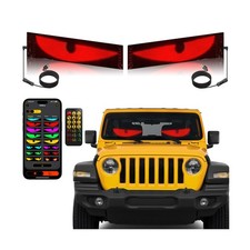 2PCS 15"x4" Programmable LED Devil Eyes Lights for Car Windshield, ...