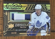 William Nylander 14/25 - 2022-23 SPX Hockey Black Obsidian Patch Gold #OJ-WN